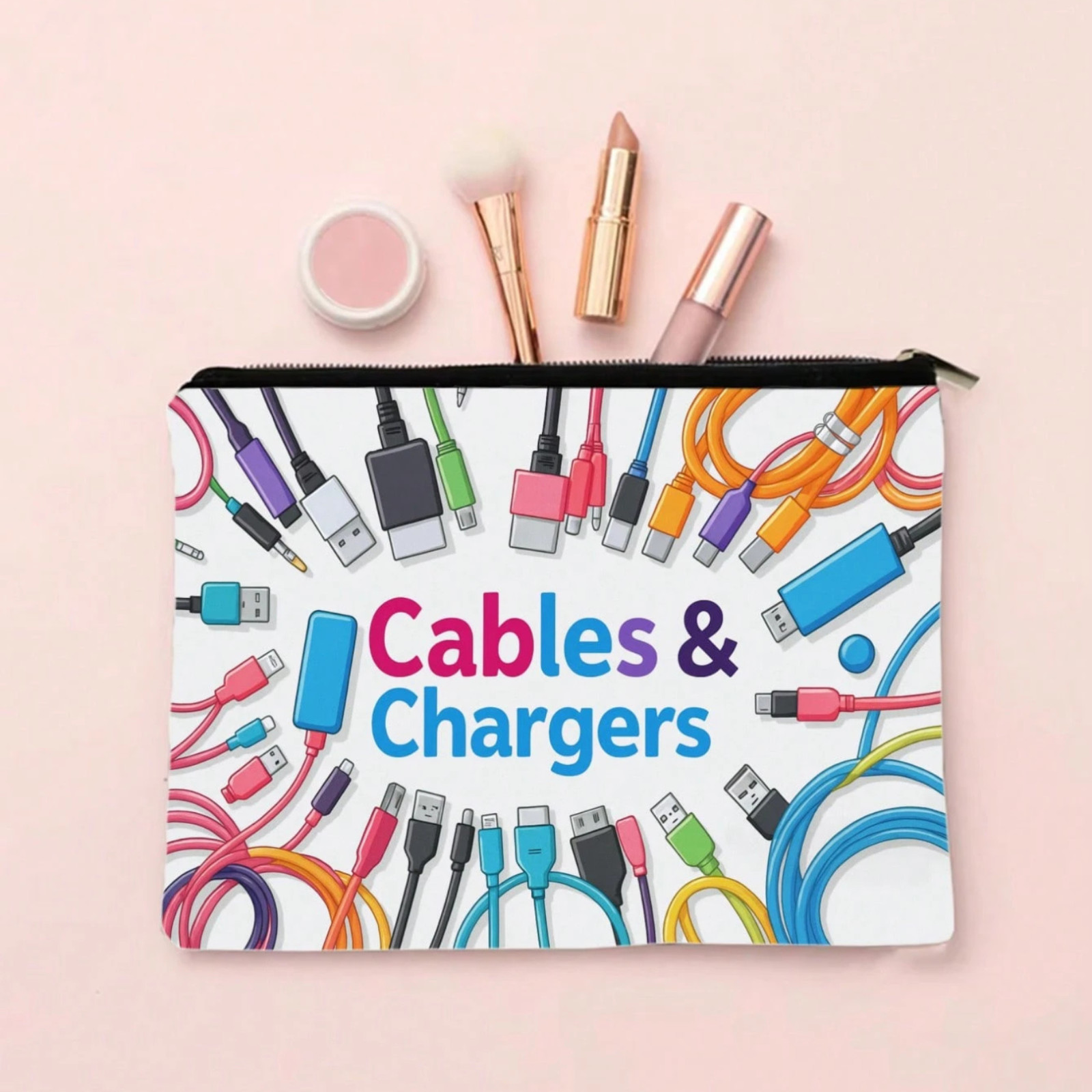 Charger Storage Bag Portable Electronics Organizer USB Cable Case Travel Pouch