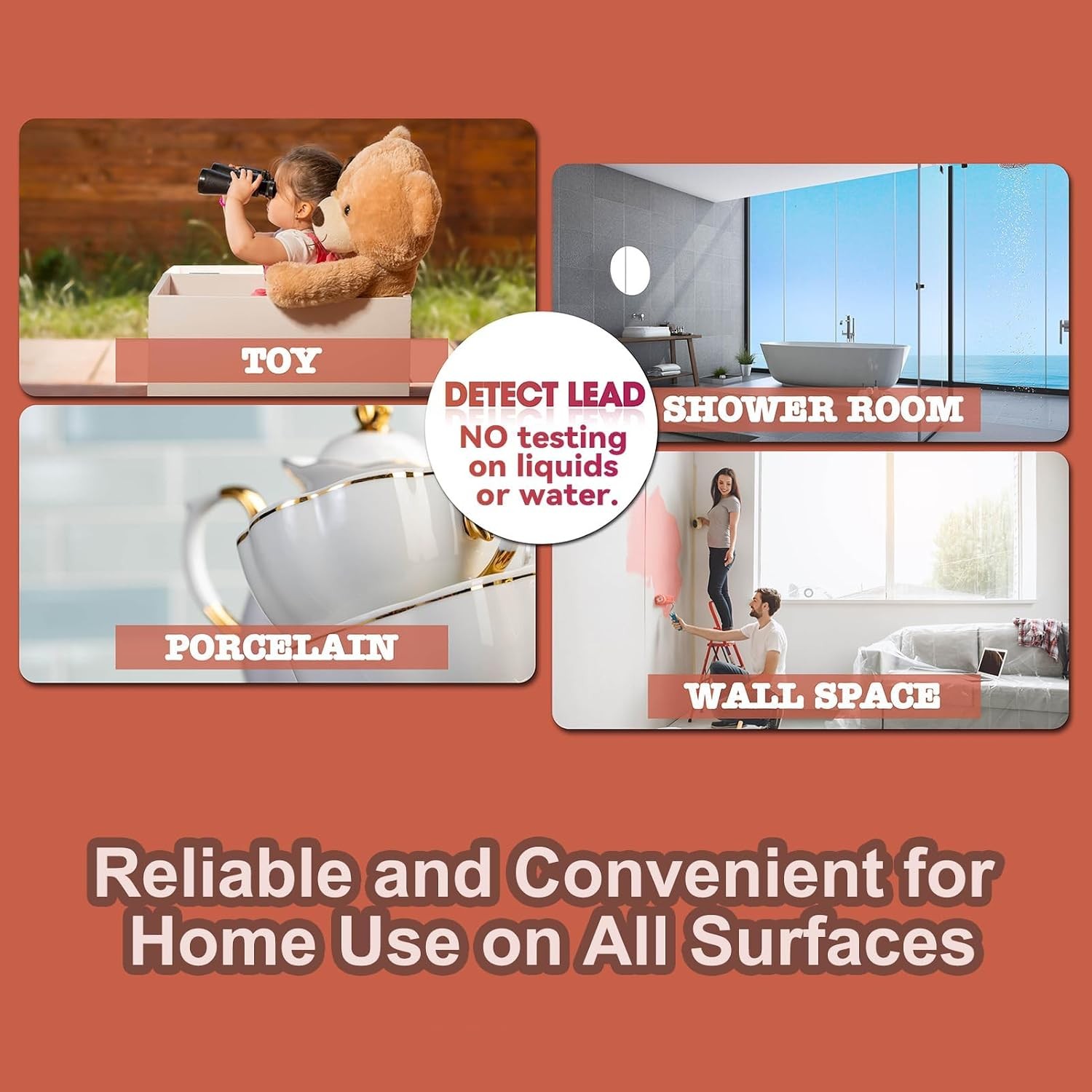 Lead Paint Detection Kit 30 High Sensitivity Lead Test Swabs for Dishes Paint