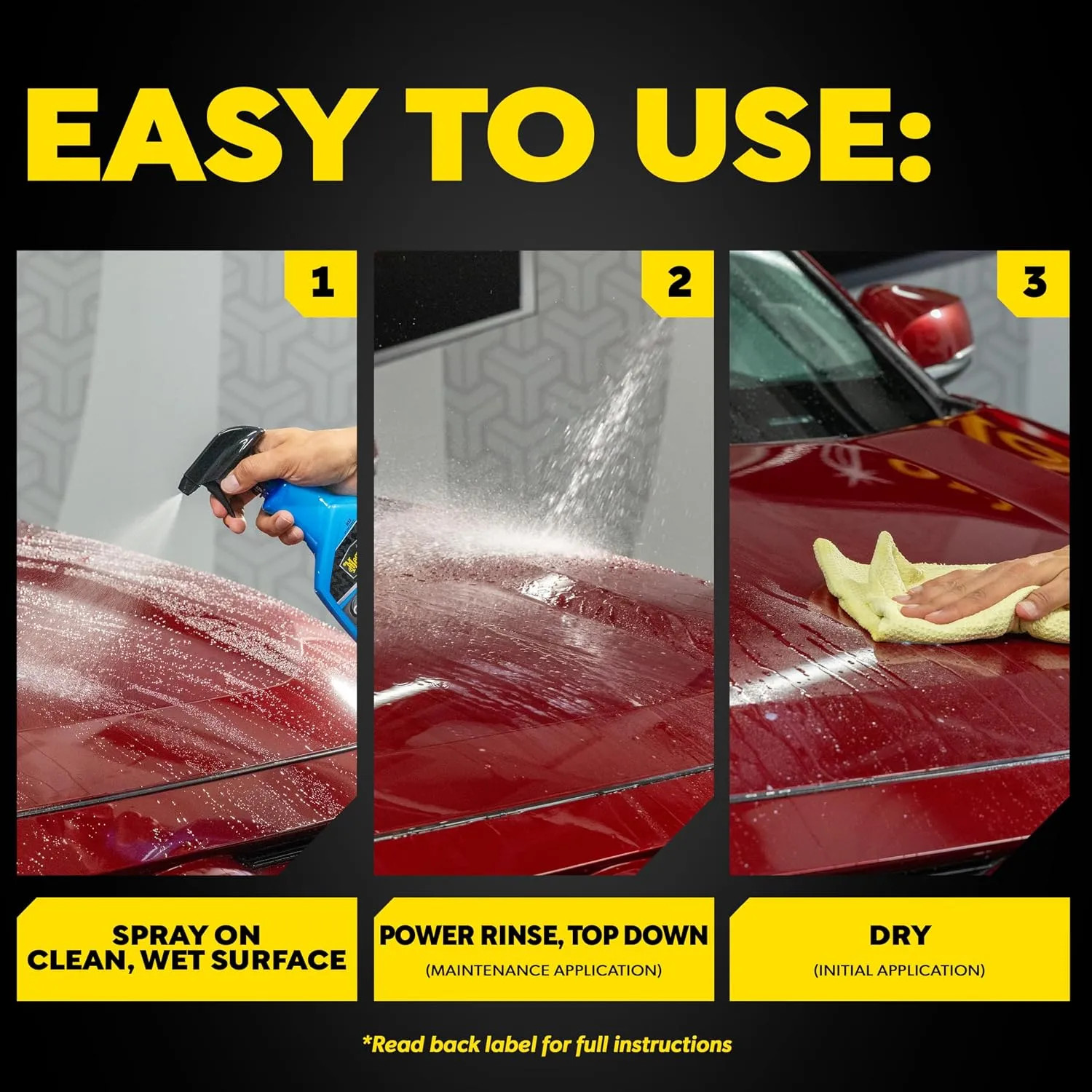 Hybrid Ceramic Wax Spray 26 Oz Advanced SiO2 Protective Car Detailing Sealant