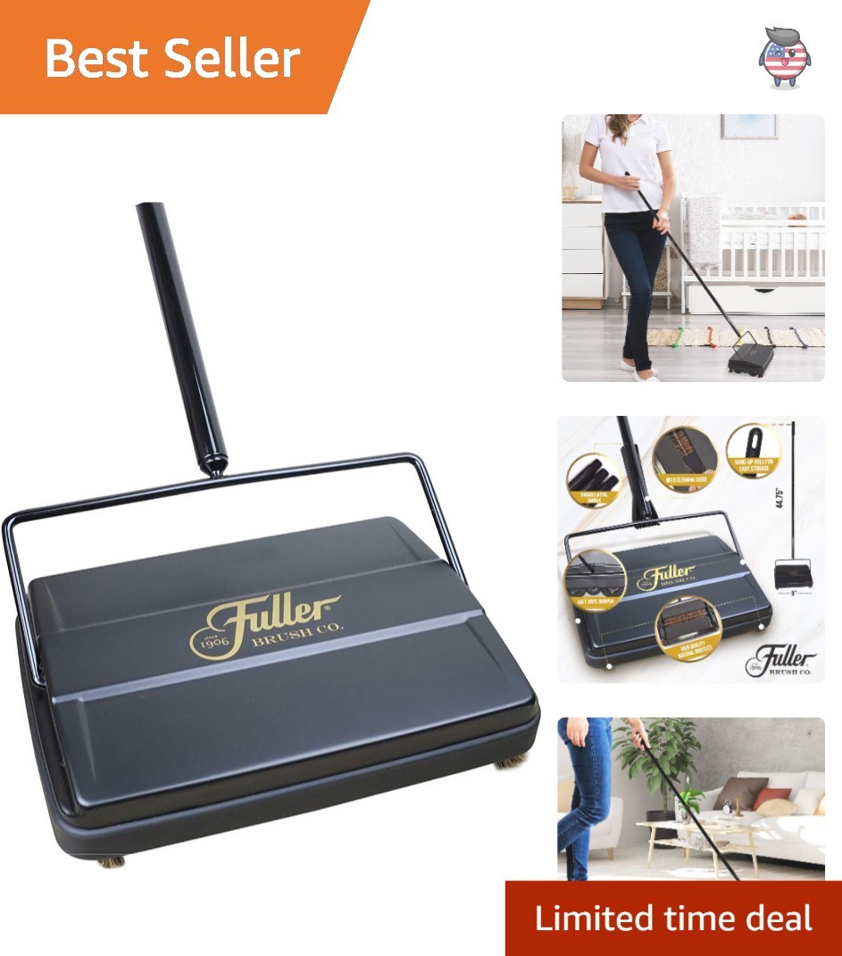 Effortless 9″ Electrostatic Carpet & Floor Sweeper – Lightweight Cleaning Tool