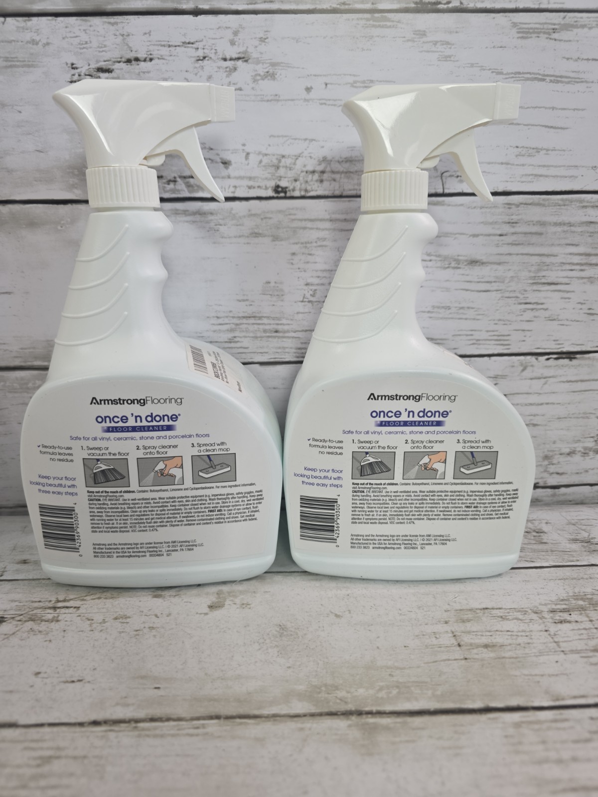 Lot of 2 Armstrong Flooring Once ‘n Done Floor Cleaner Spray 32 oz New