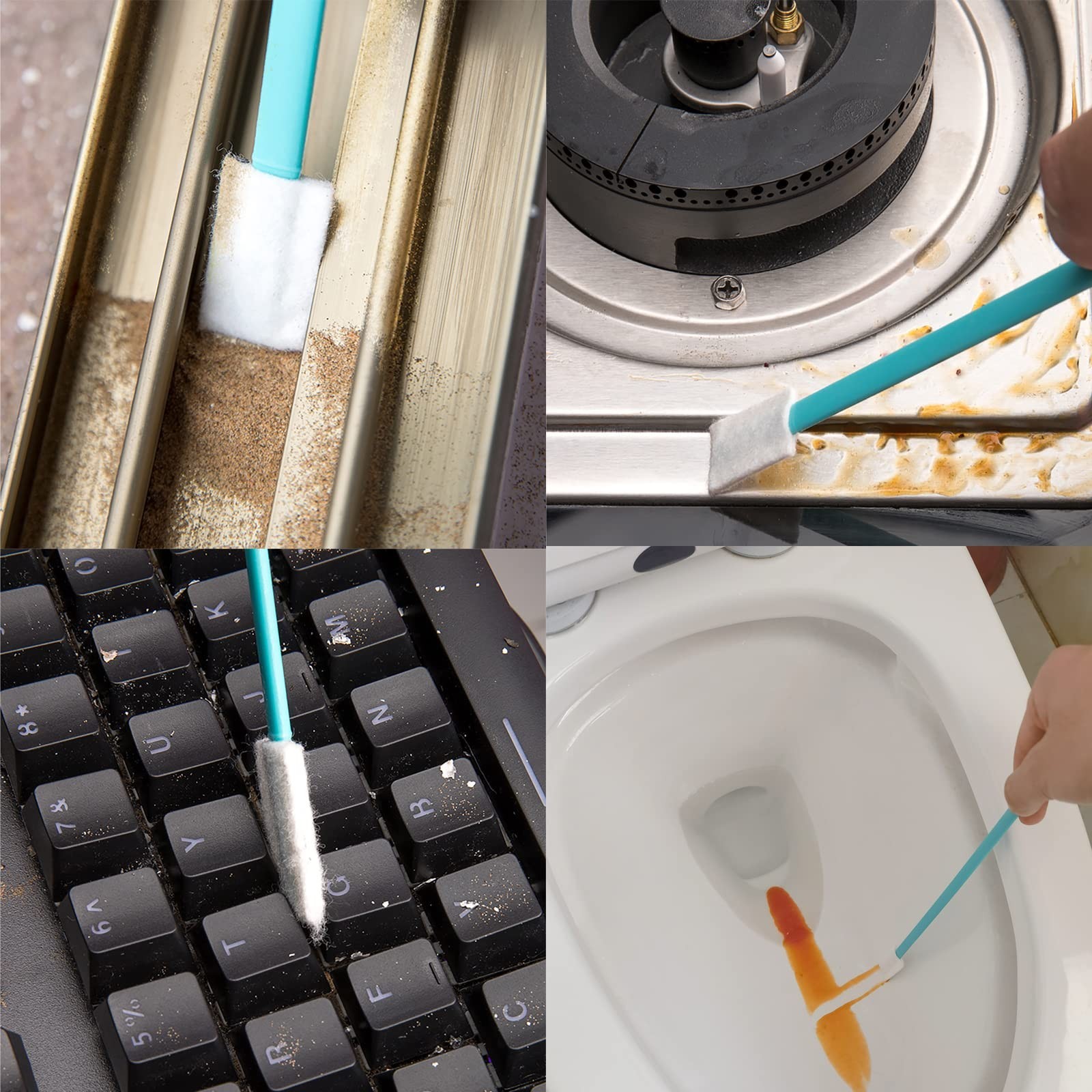 20PCS Crevice Cleaning Brush Tool Kit, Disposable Toilet Brush & Seat Cleaner…
