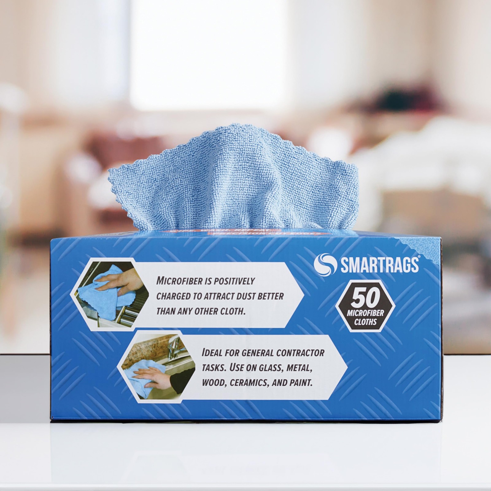 Arkwright Rags Microfiber Cleaning Cloths, Pack of 50 in a , Lint 180 GSM Reu…