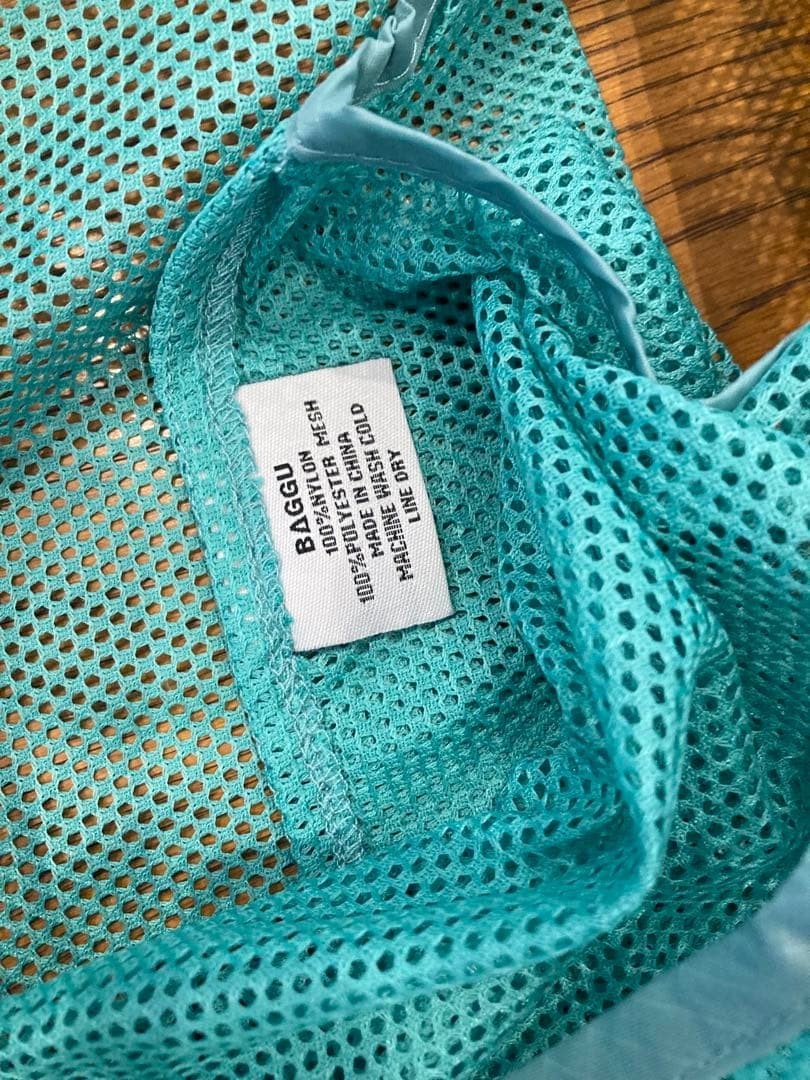 BAGGU Blue Green Emerald Mesh Standard Baggu Reuseable Bag NWT HTF Rare