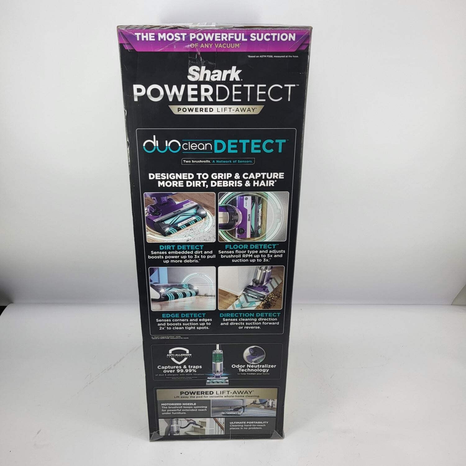 New Shark Powerdetect Upright Bagless Smart Vacuum Cleaner Purple AZ4002