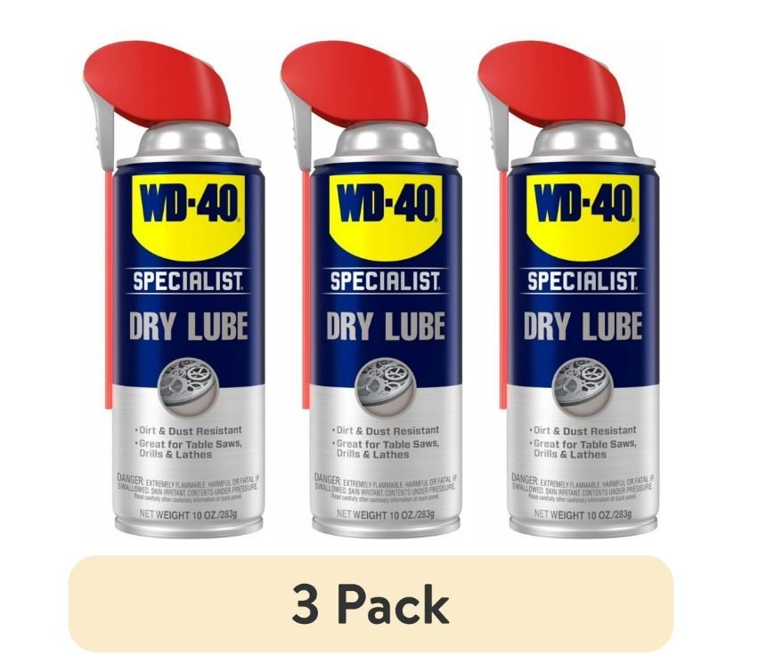 WD-40 Specialist Dry Lube Long-Lasting Lubricant Smart Straw Spray 10 oz x3 Pack