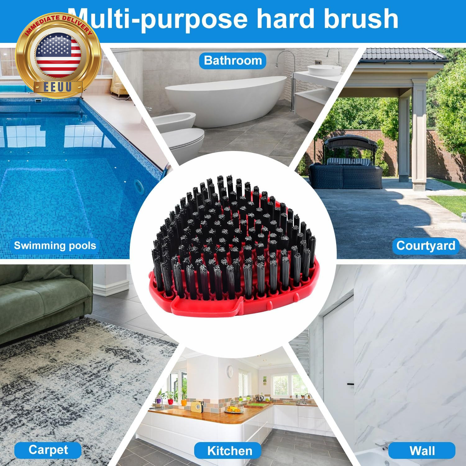 2 Pack Upgrade Scrub Brush Replace Heads Compatible with O Cedar Easywring Rinse