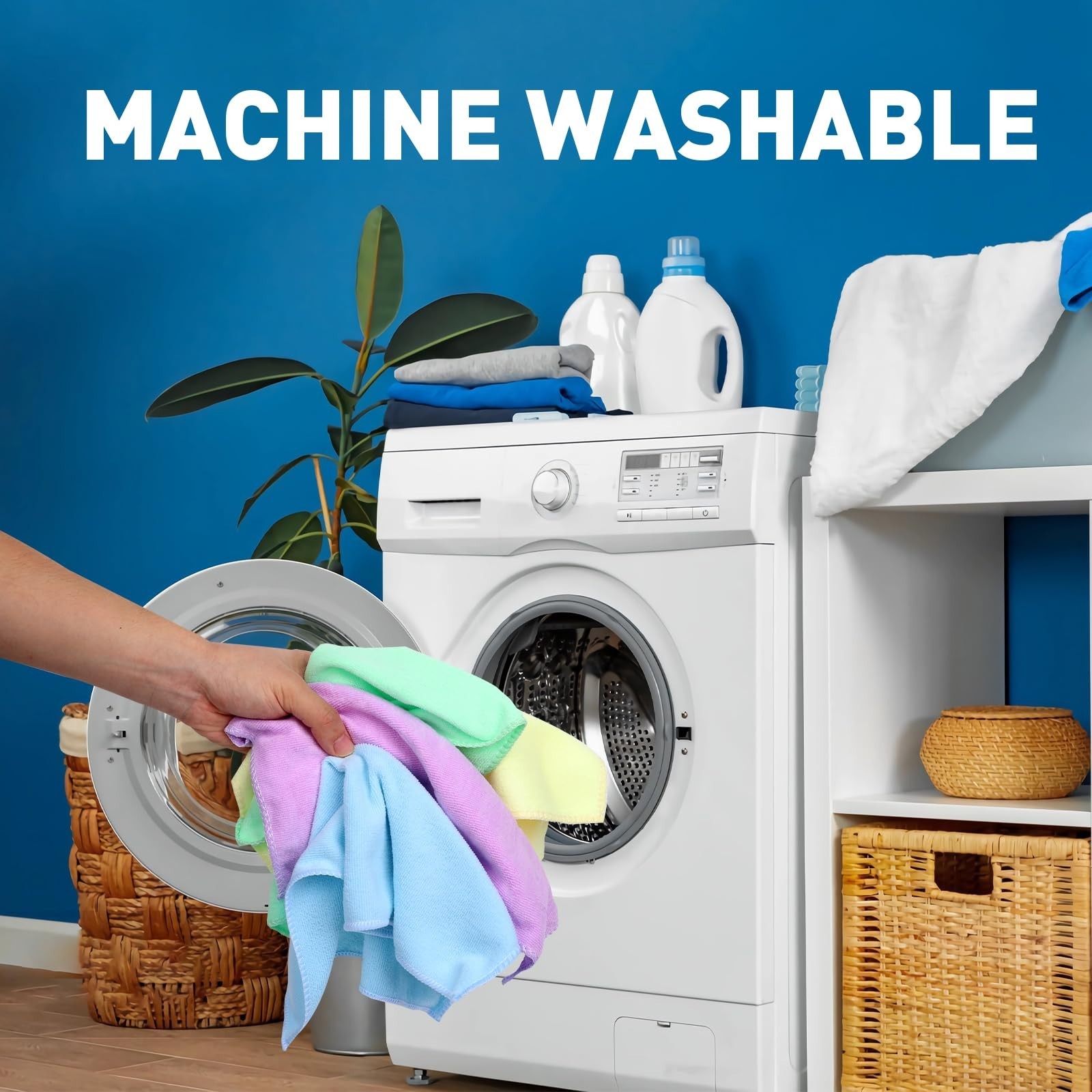 400 Pack Microfiber Cleaning Towels – Assorted Colors, Perfect for Cars & Home