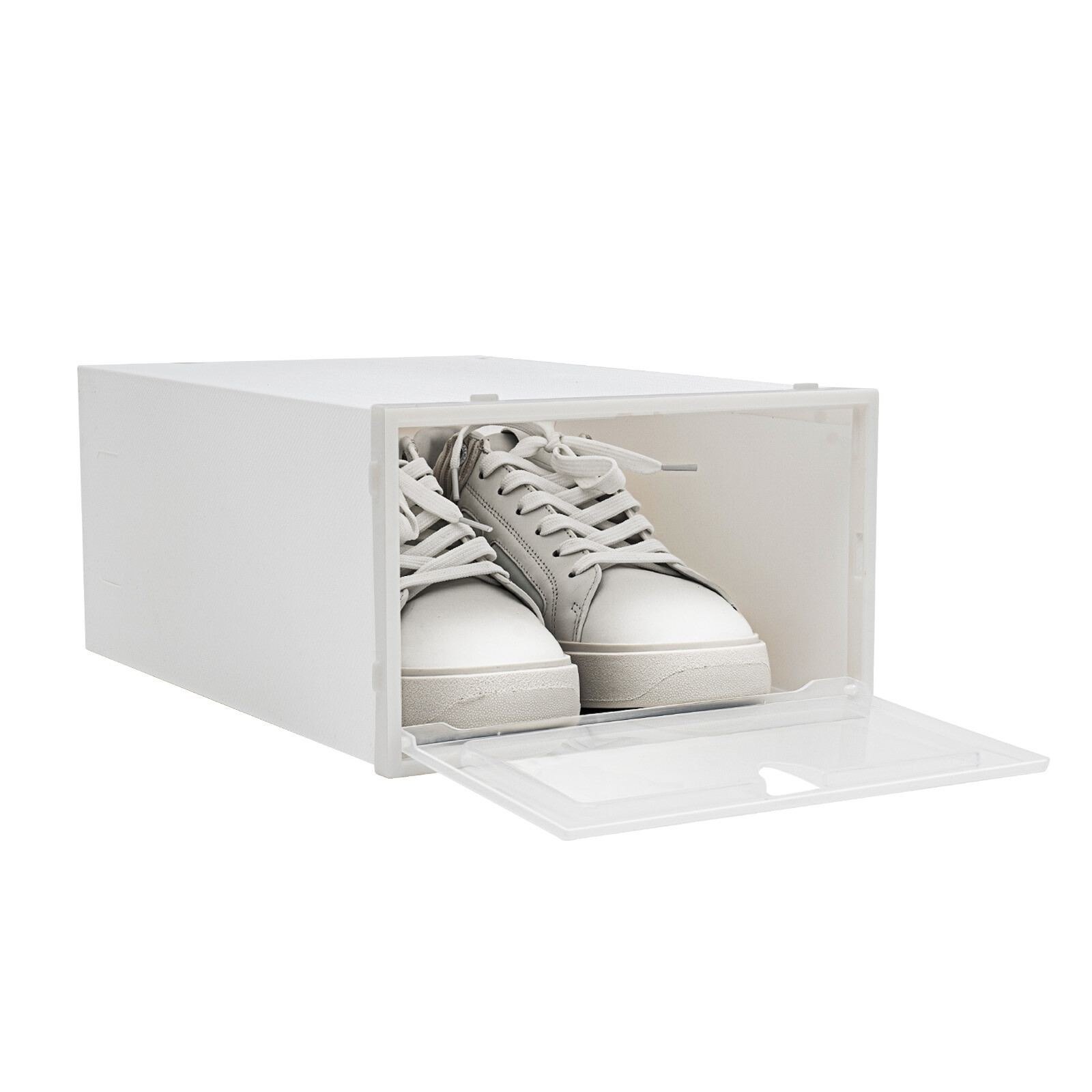 20pcs Stackable Shoe Storage Box Durable Plastic Sneaker Display Case Organizer