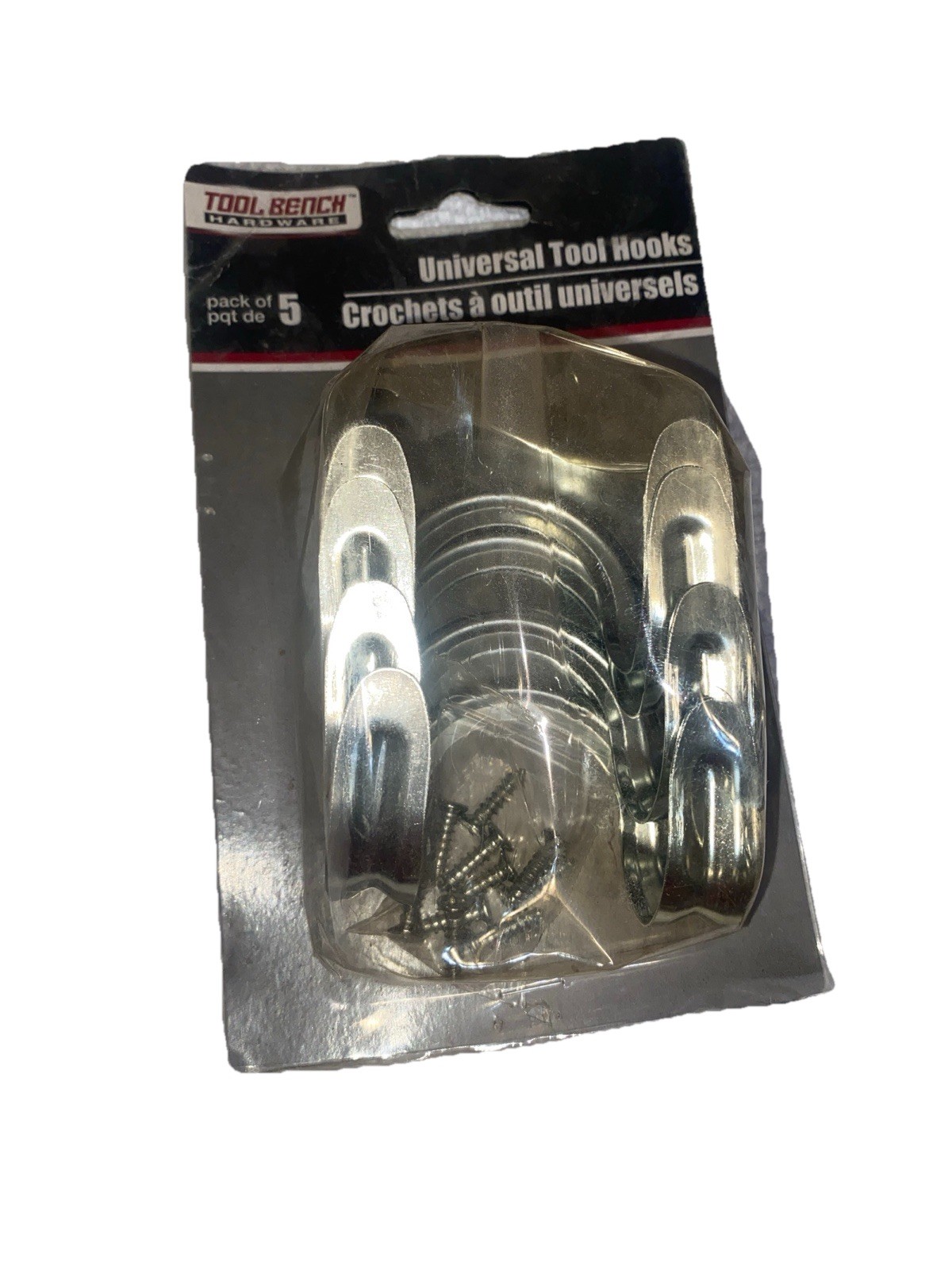 Vtg Tool Bench Universal Tool Hooks 5 Pack NEW Shelf Stored For Years