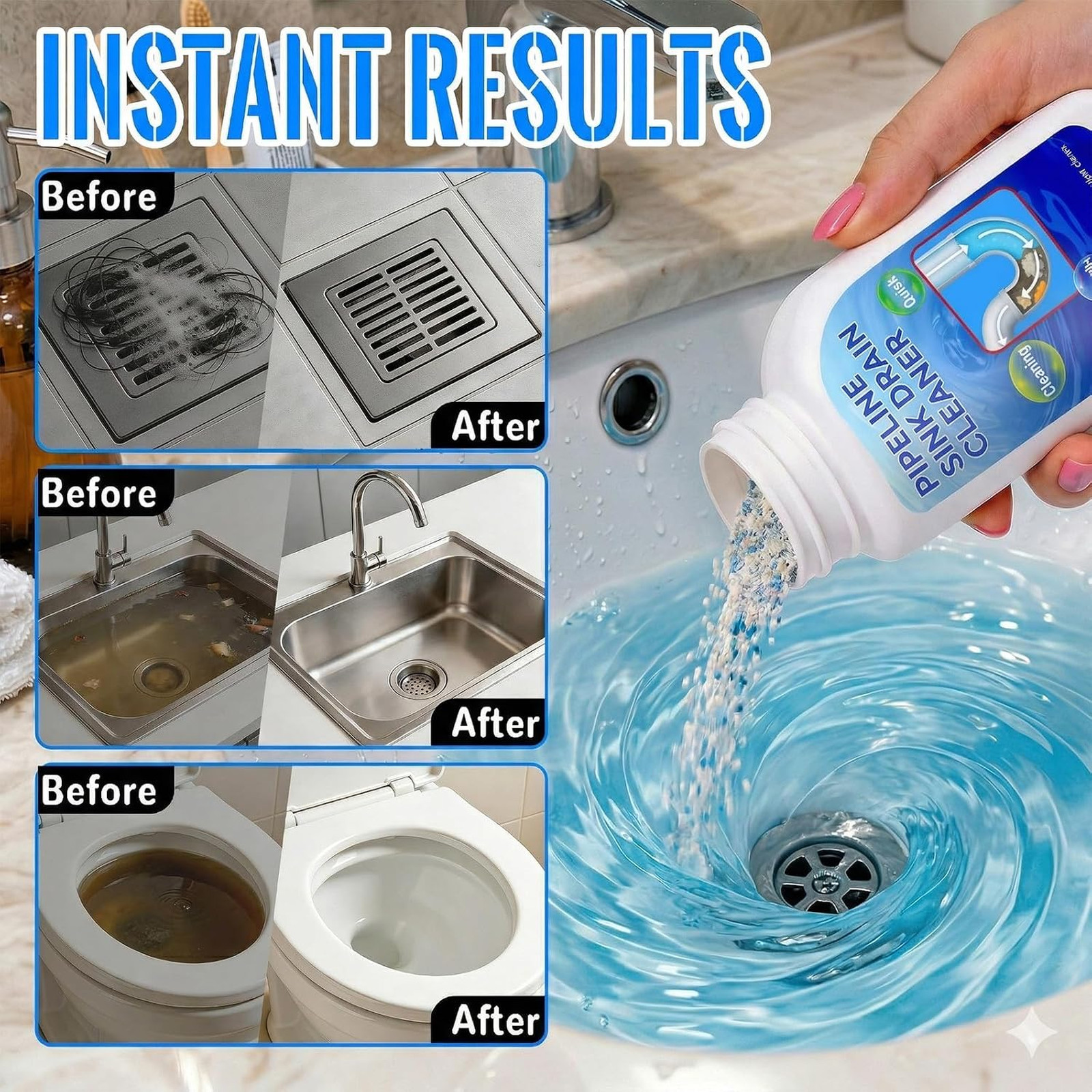 Pipeline Dredging Agent, Sink Drain Cleaner, 350ML, Single Bottle