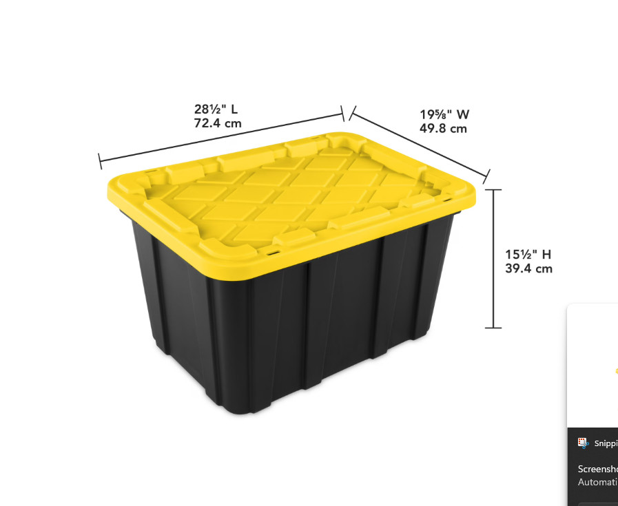 6 PACK Sterilite Large Storage Bin, 27 Gallon Durable Plastic Storage Tote