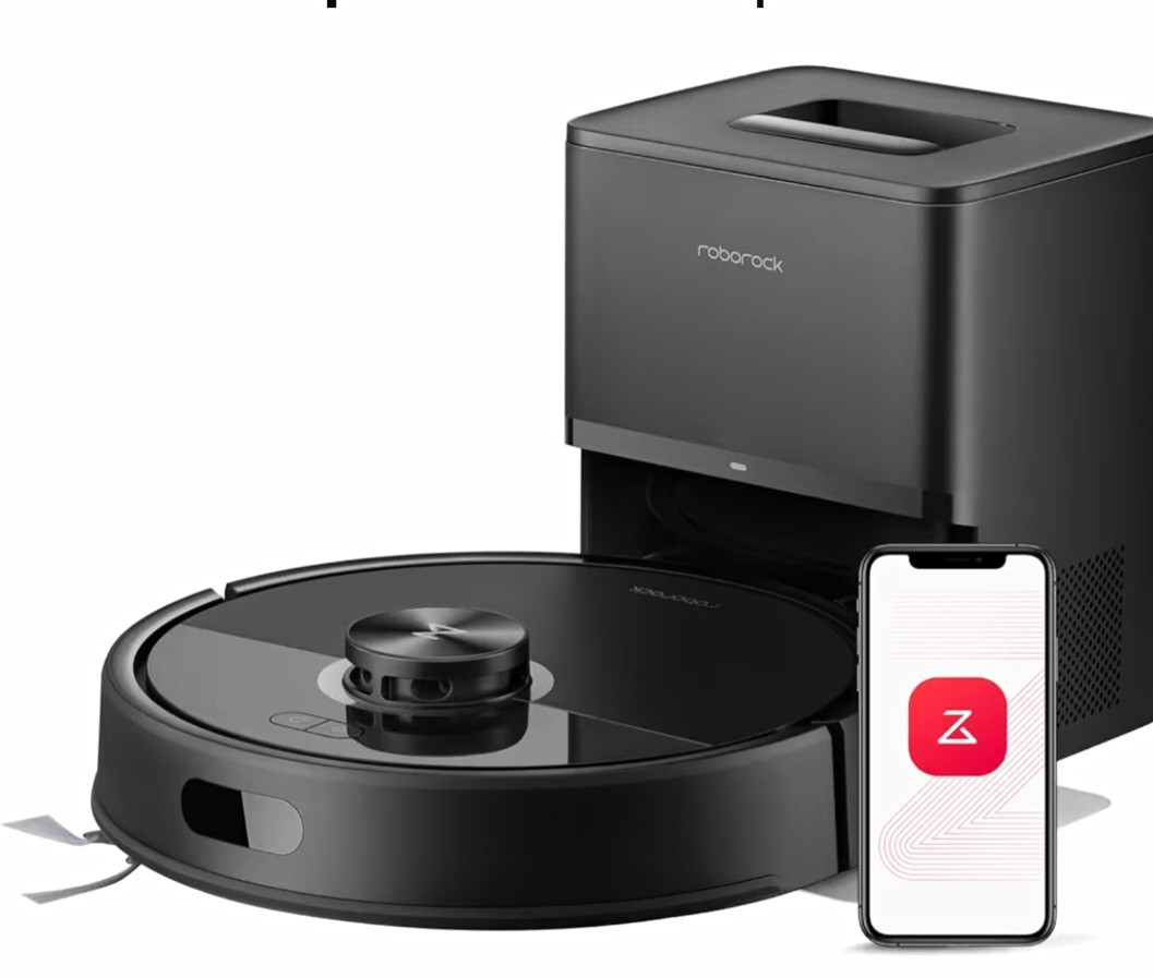 Roborock Q7 M5+ Robot Vacuum Self-Empty Dock, App Control, Wi-Fi, 2.7L, Black