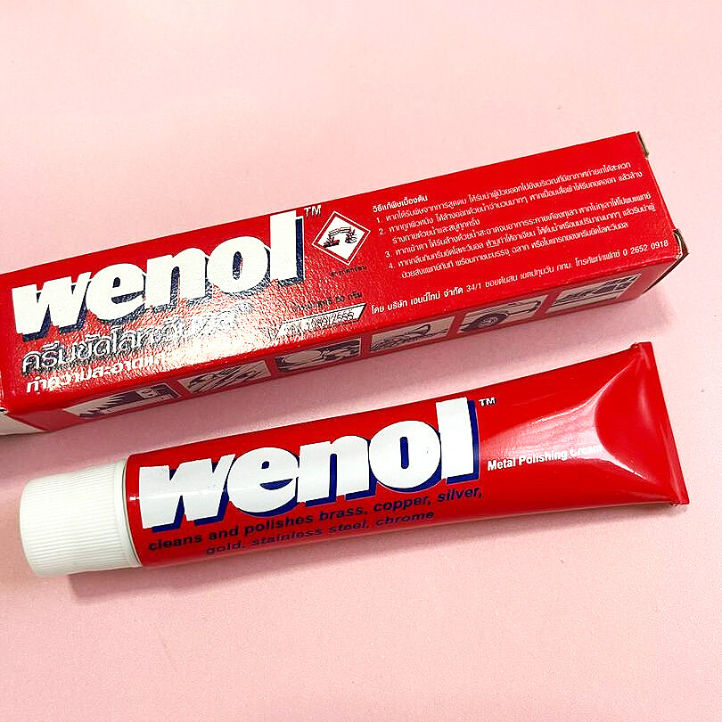 WENOL Metal Cleaner Polish with Surface Protection Brass Copper Tube Silver 50 g