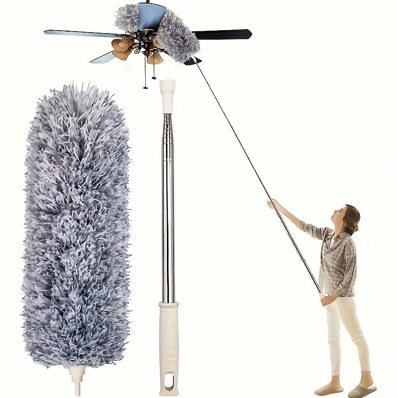 Multifunctional Retractable Duster with Bendable Head for Home & Car Cleaning