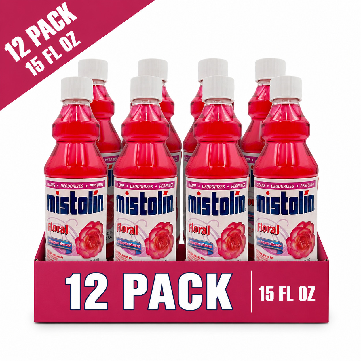 Mistolin Floral All Purpose Cleaner 15 fl oz Pack of 12 Multi Surface Concentrat