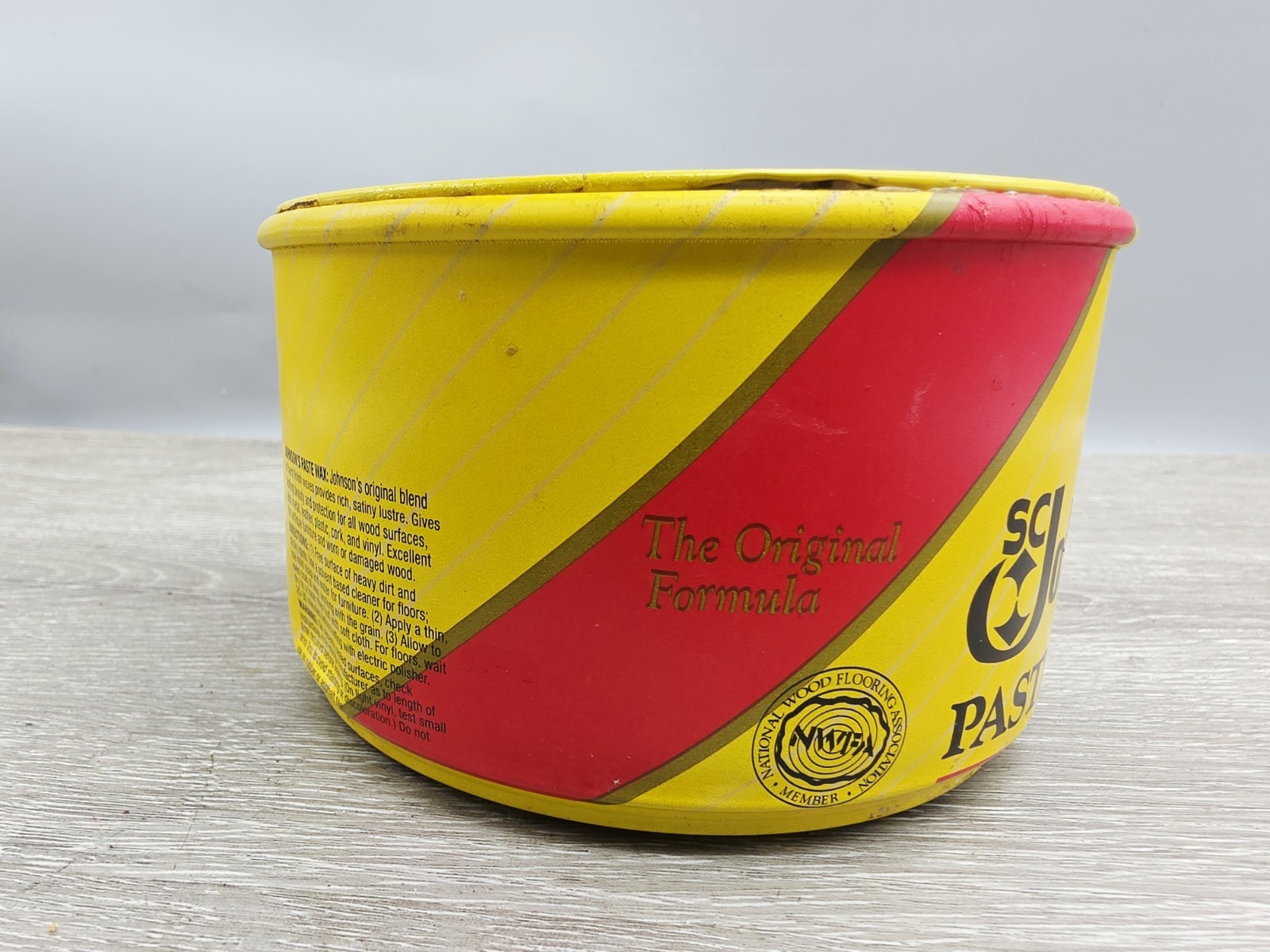 SC Johnson Paste Wax 16 oz Open Can Discontinued USA. 18 Oz Weight