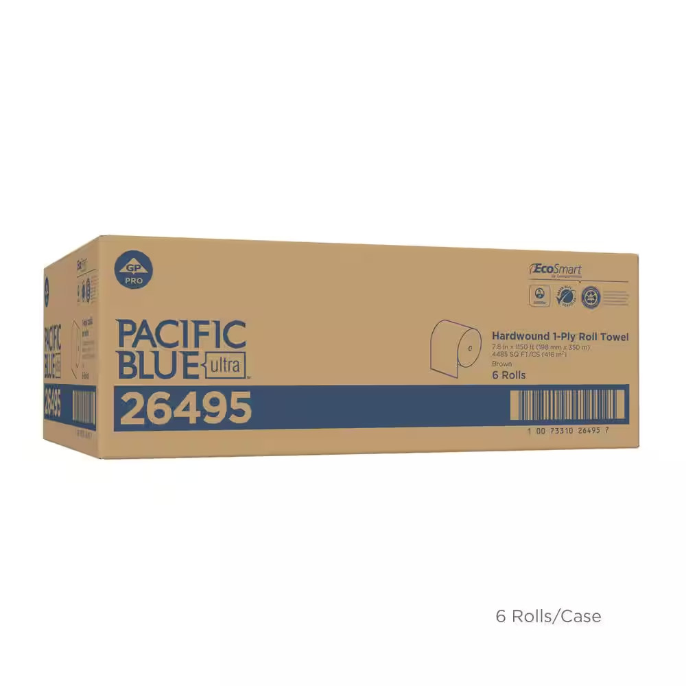 1150 Ft. L Brown 100% Recycled Paper Towel Roll (6-Rolls per Pack)