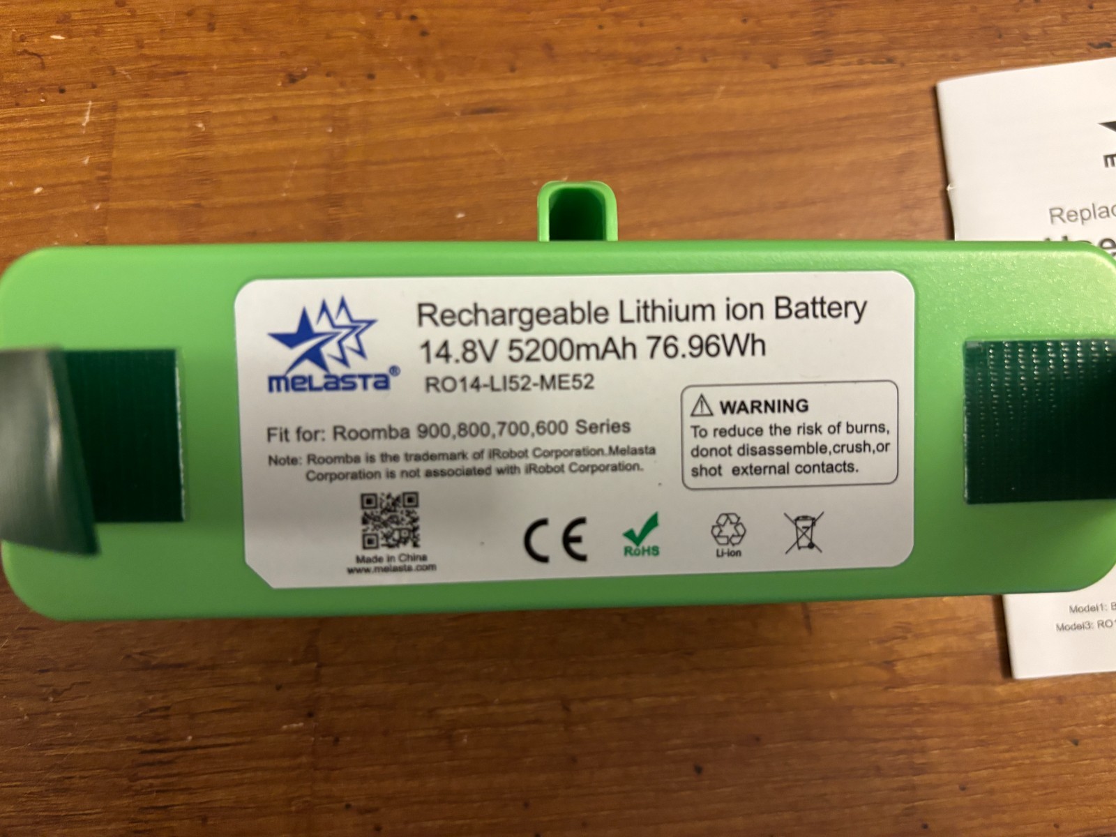 melasta 14.8V 5200mAh Lithium ion Battery Replacement Compatible with iRobot…