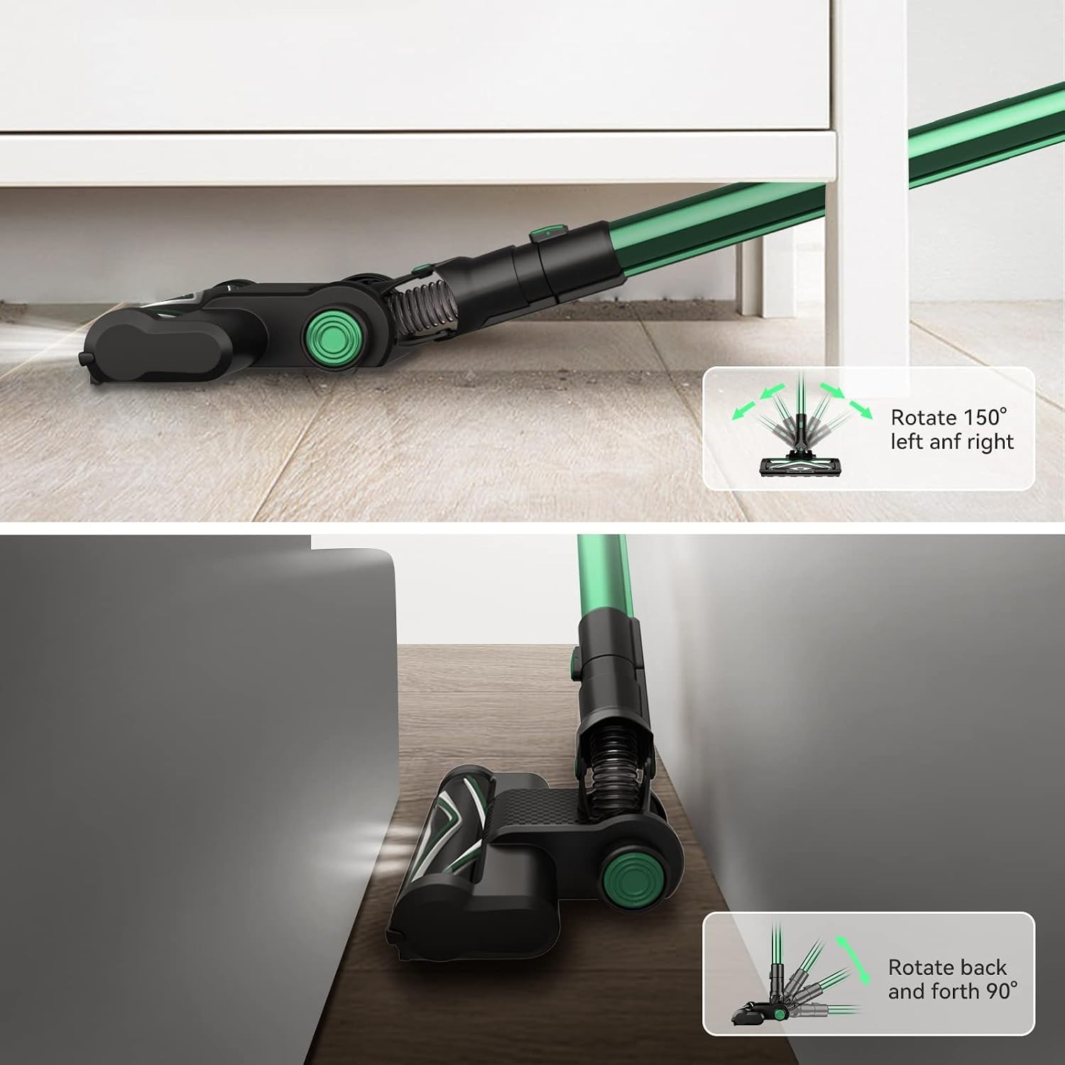 Stick Vacuum Cleaner Cordless Wireless Lightweight Detachable Battery 35KPA Pet