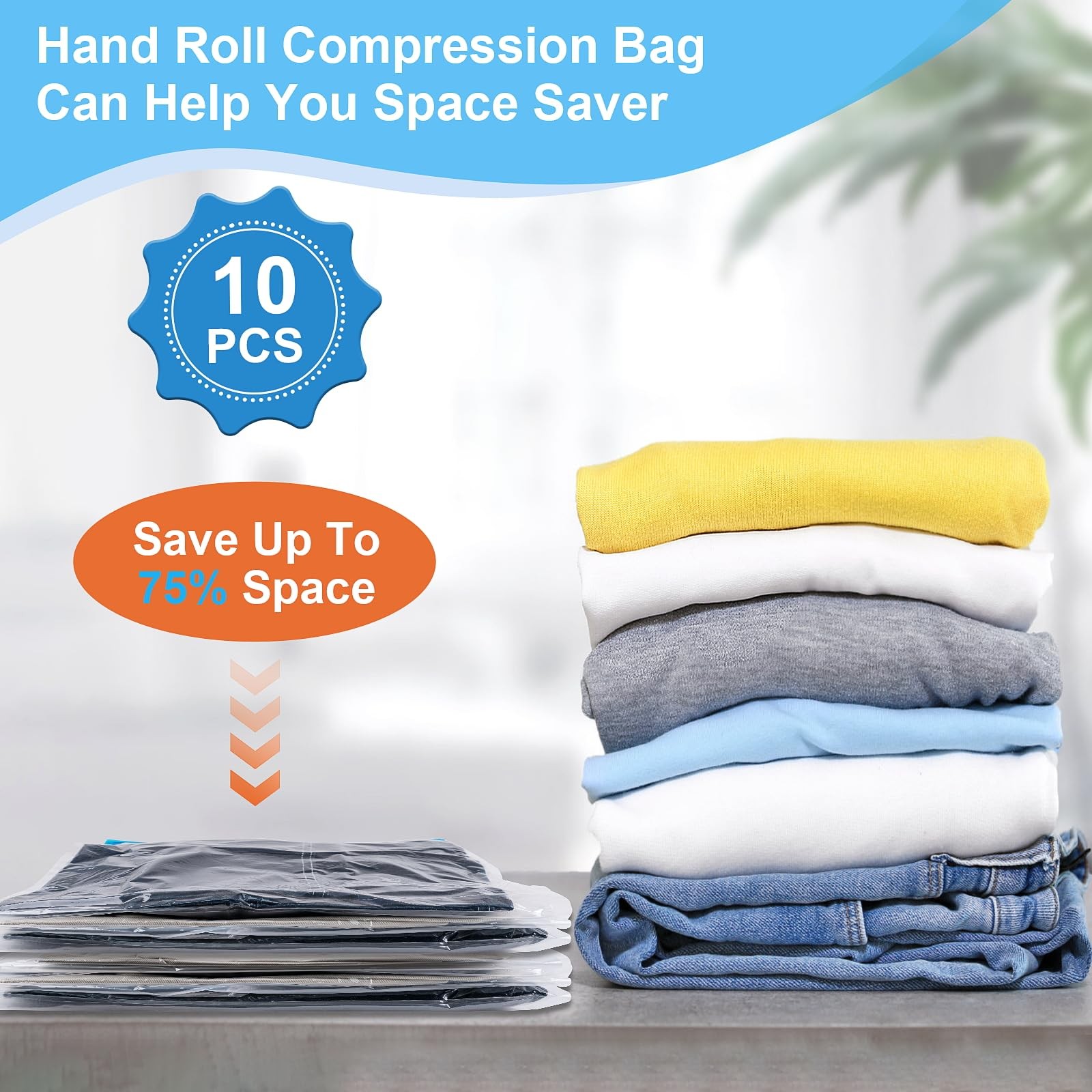Compression Bags for Travel Storage Space Saver Travel Organizers Clothing Pa…