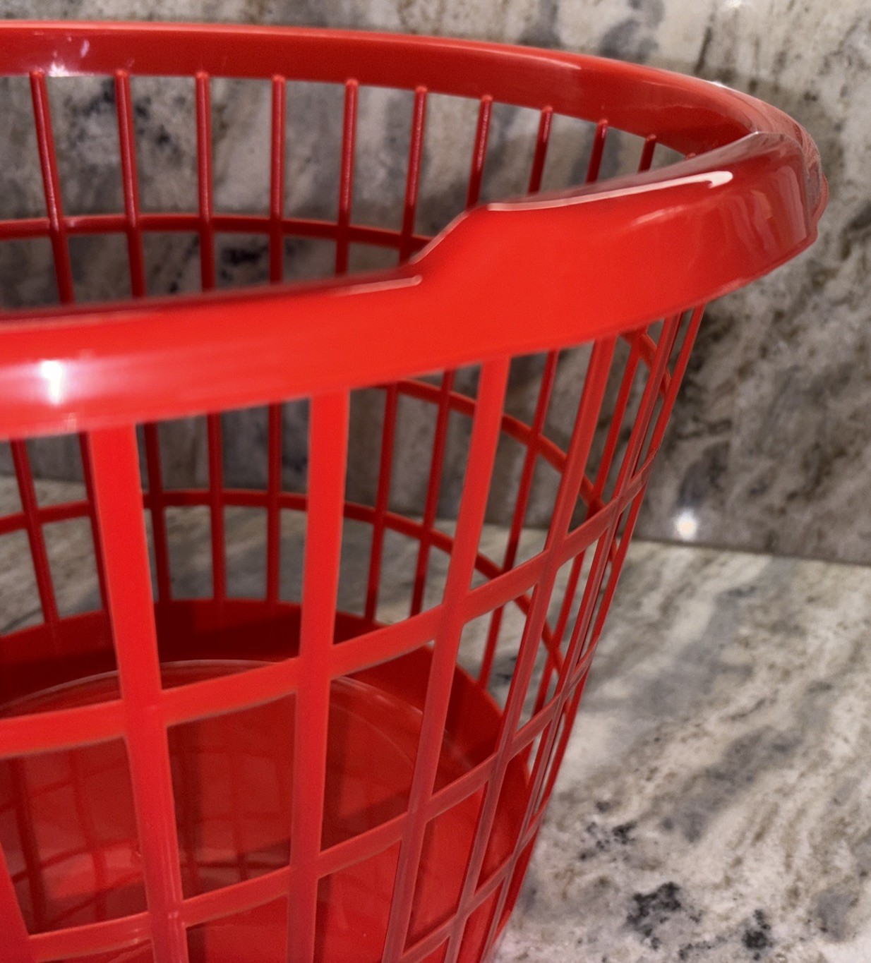 Large Slotted Plastic Laundry Red Basket 12×17.5-in-Brand New-SHIPS N 24 HOURS