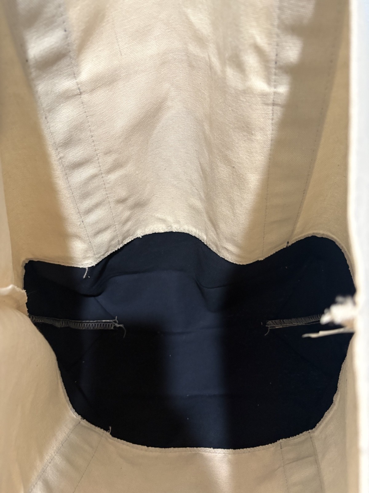 NWT – Trader Joes Canvas Tote Bag – Navy Blue and Red Colorway