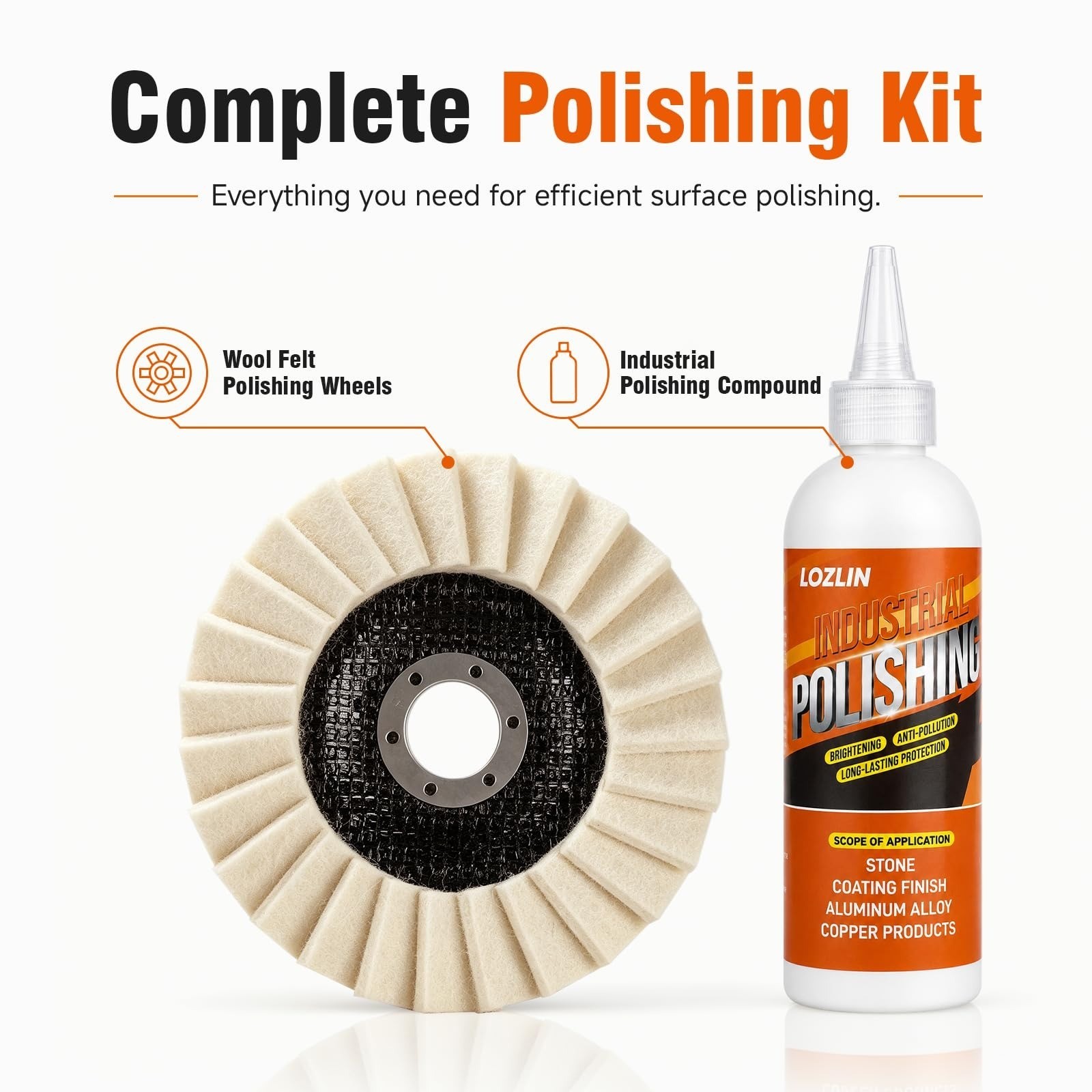 LOZLIN Polishing Paste for Granite Marble Quartz Countertops