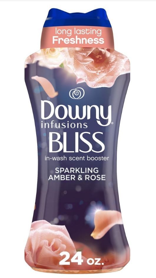 Downy Infusions BLISS Sparking Amber&Rose In Wash Scent Booster Bead HUGE 24 oz