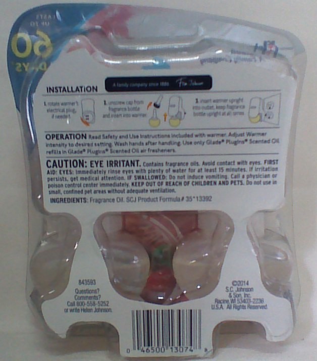 100 Glade Plugins Scented Oil Warmer Refills Apple Cinnamon Holiday No Box Air