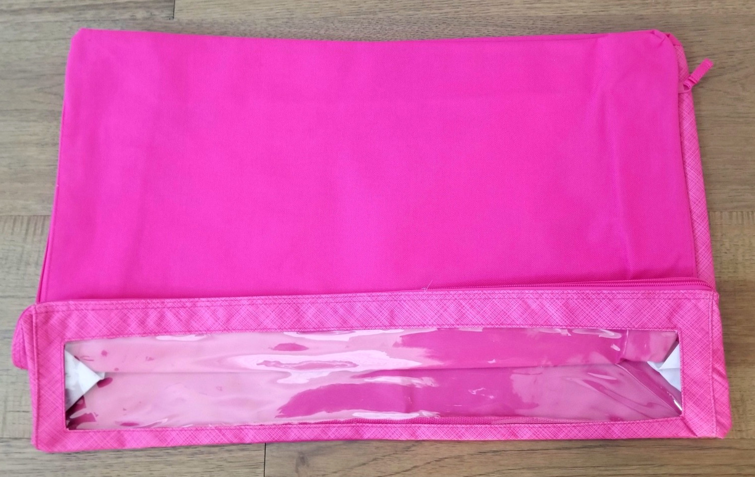 NEW! Thirty One Perfect Fit Organizer Pink Cross Pop Under Bed Storage Fabric