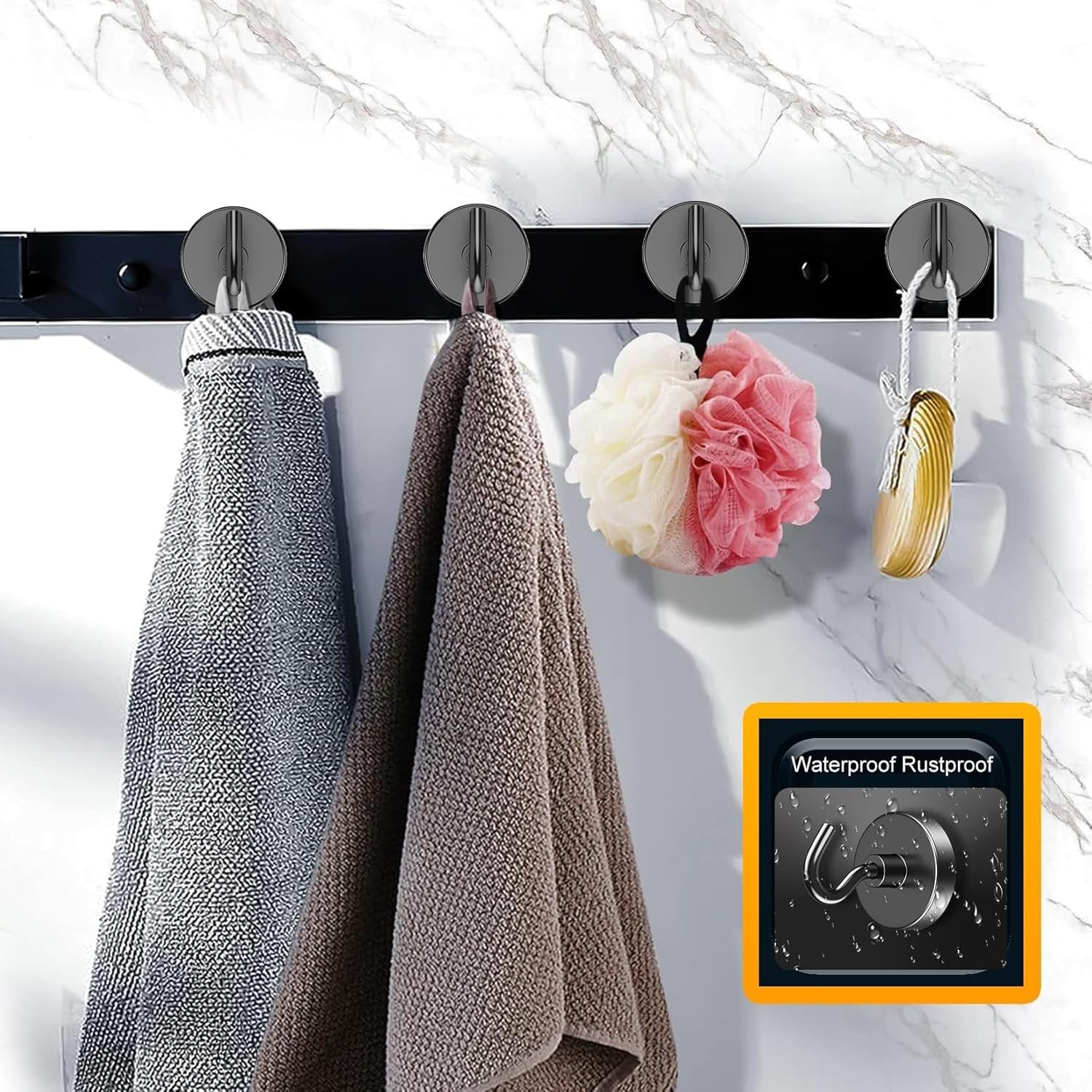 10 Pack 80LBS Heavy Duty Magnetic Hooks Magnet Hook for Hanging, Strong Magnetic