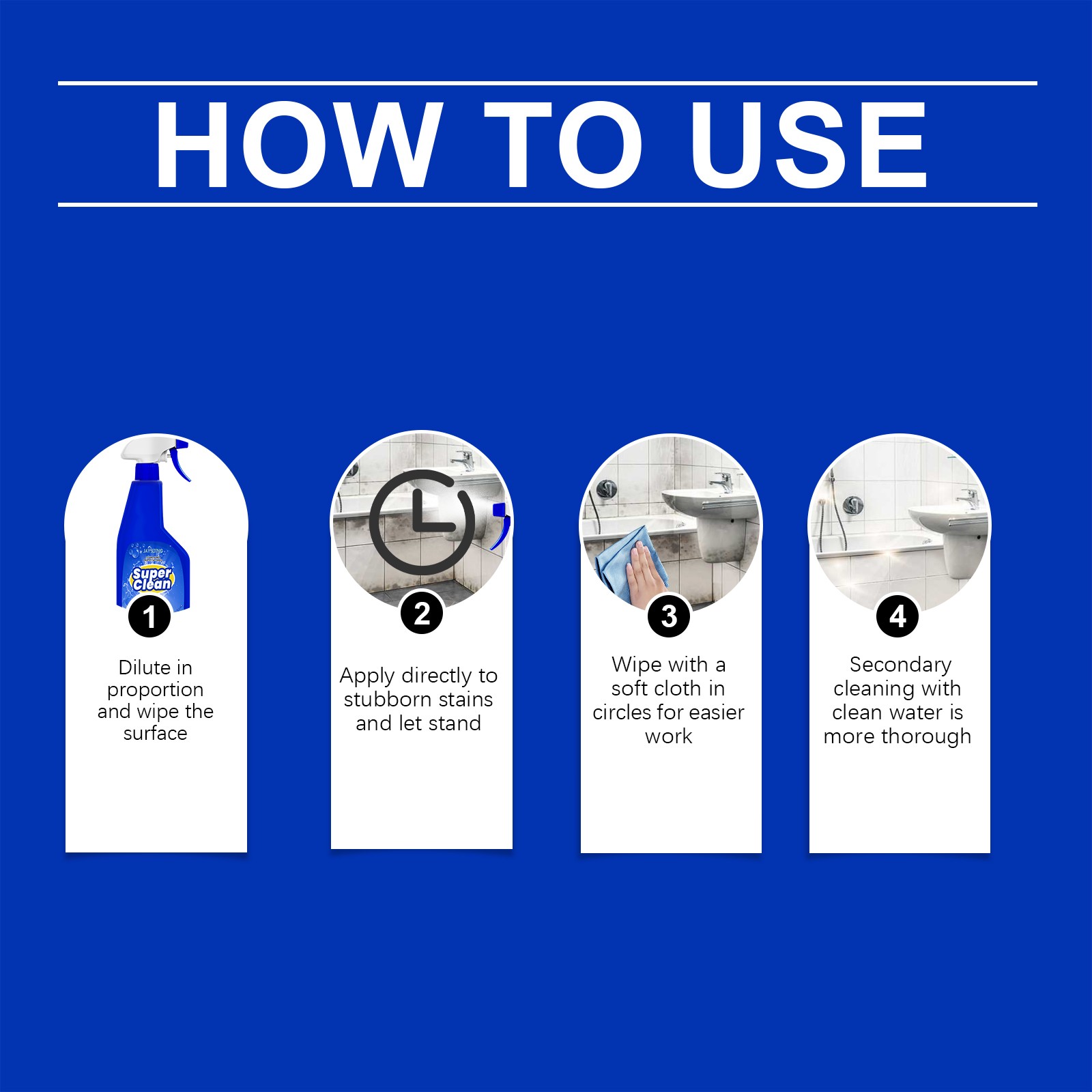 Tile Floor Cleaner All-Purpose Stain Remover for Kitchen and Bathroom Home Use