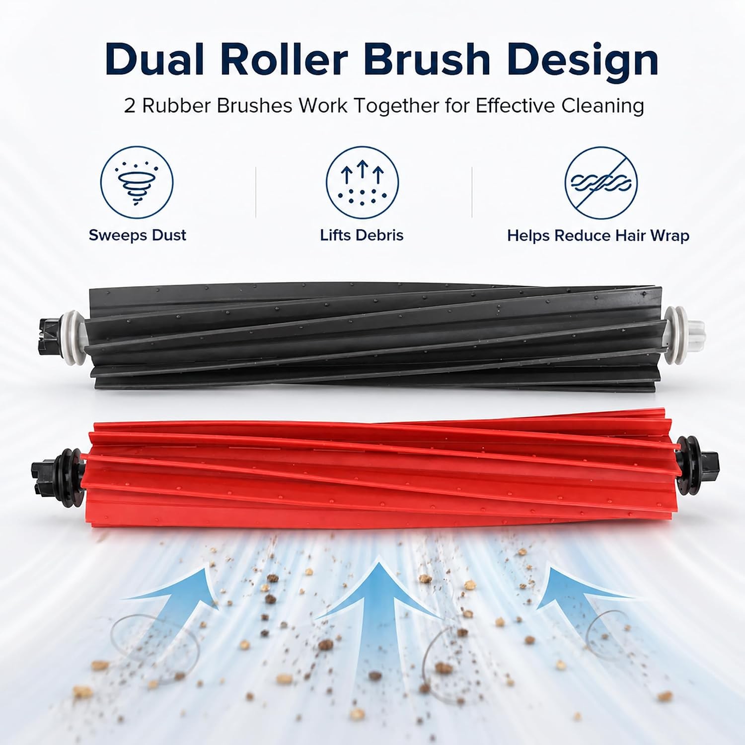 1 set Replacement Main Brushes Compatible with Roborock S8 Pro Ultra S8 S8 Q8
