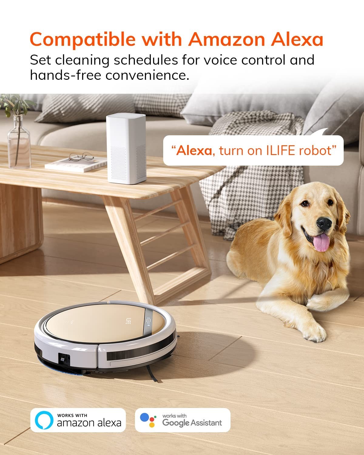 Robot Vacuum and Mop Combo – Remote & App Control, Self-Charging, Slim Design, I