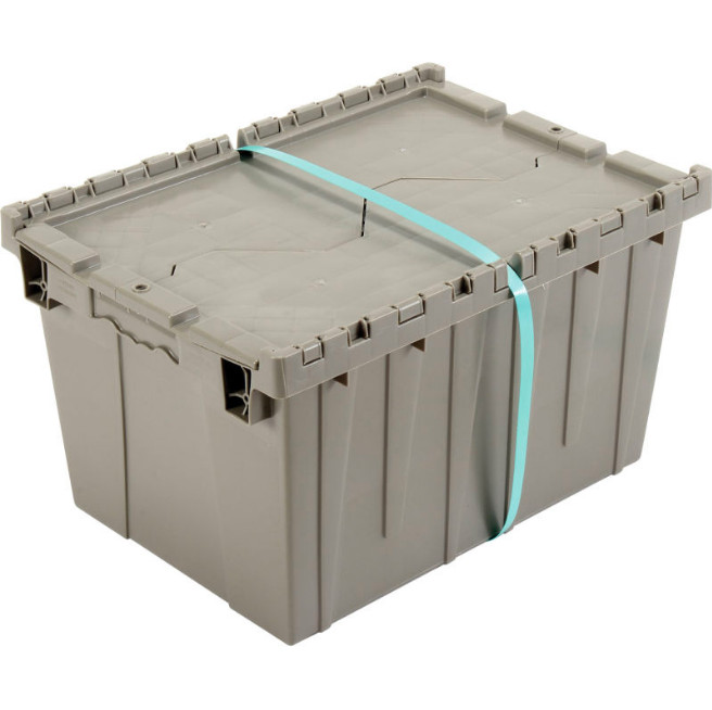 (6-Pack) Plastic Storage Container Organizer Shipping Tote Stackable Bins w/ Lid