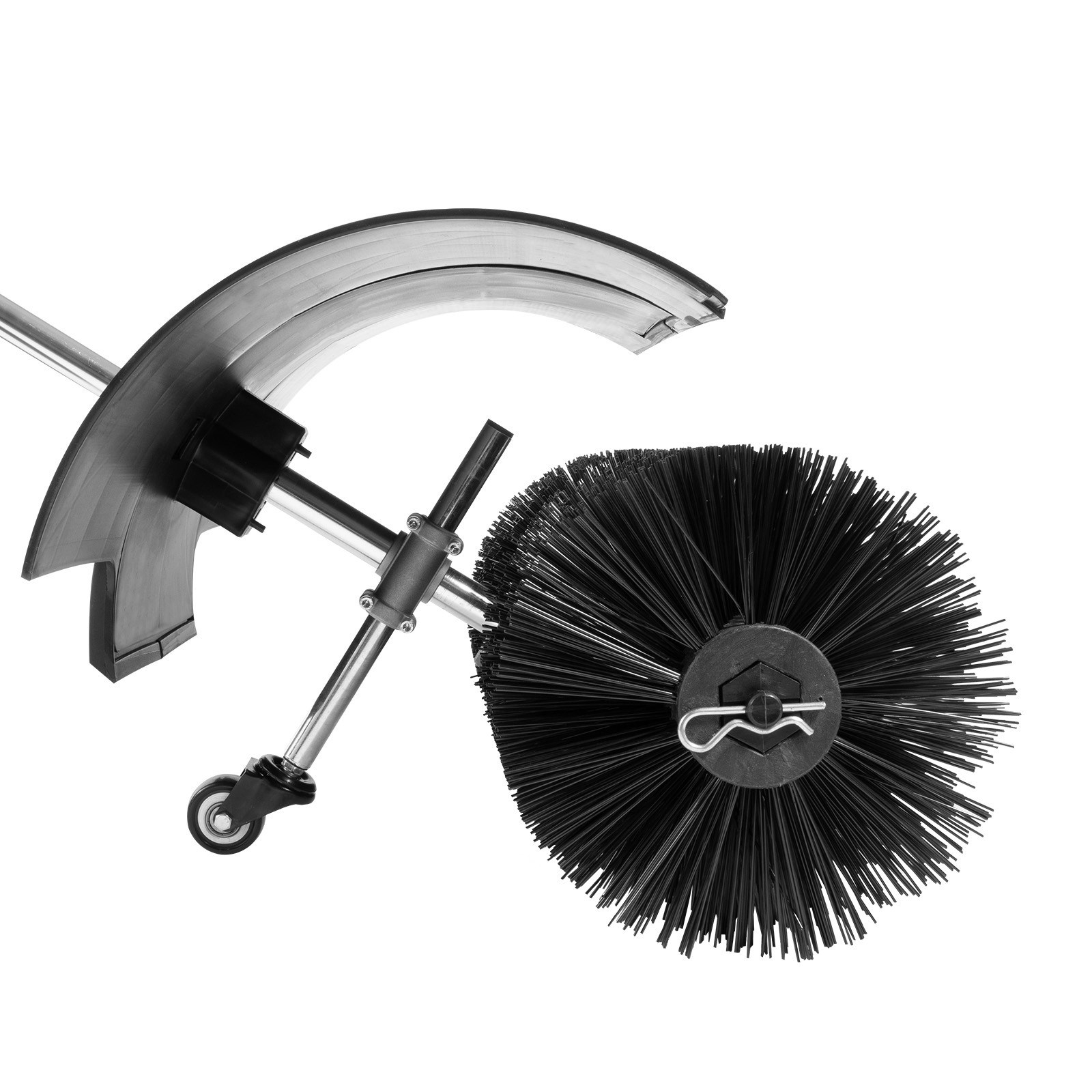 52CC Walk Behind Driveway Power Broom Snow Sweeper Artificial Grass Cleaner