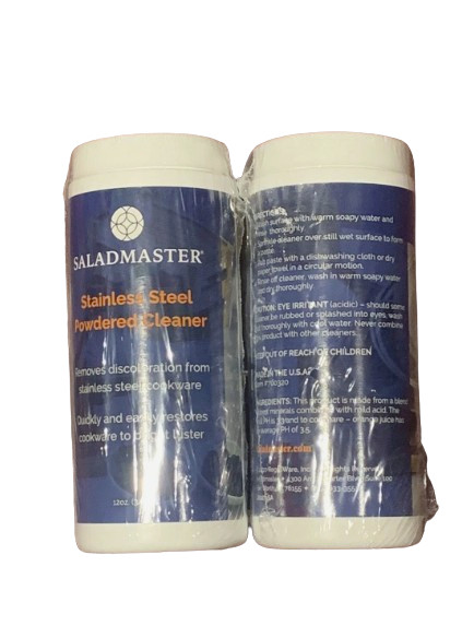 Saladmaster 2x Surface Cleaner Powder 12oz Cookware Pots Pans Stainless NEW
