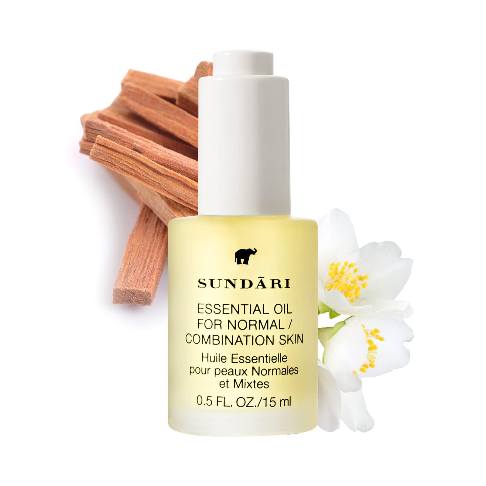 SUNDARI Essential Oil for Normal/Combo Skin, 0.5 Fl Oz, Jasmine & Ylang Ylang…