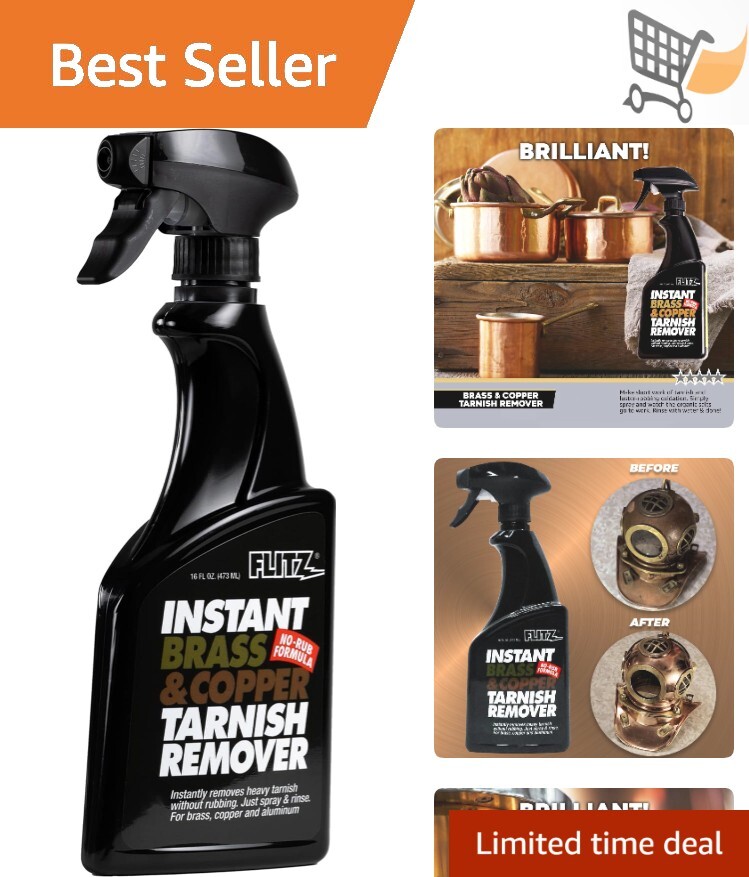 Tarnish Remover Spray Natural Brass Copper Metal Cleaner 16 oz Heavy Tarnish