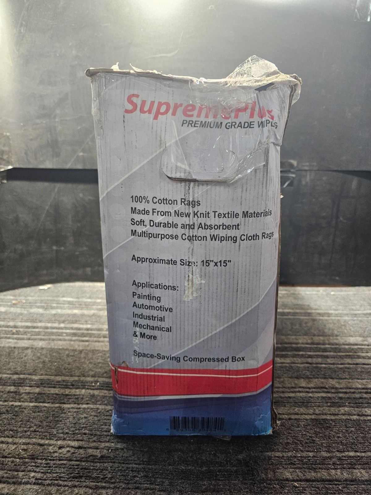 SupremePlus Premium White T-Shirt Cleaning Rags 25 lbs. White Cotton NR1125CBX
