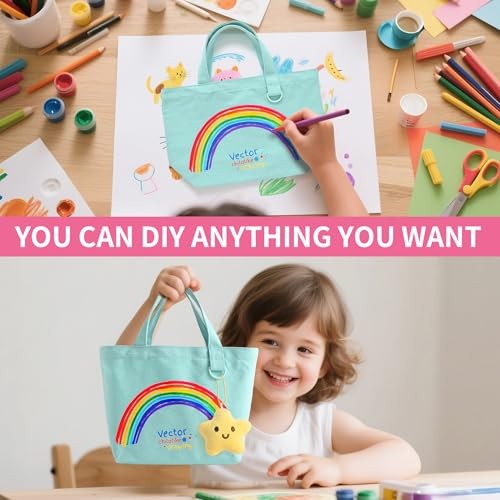 1 | | 24 Pack Small Canvas Tote Bags, Mini Tote Bags Bulk for 12 Multicolour