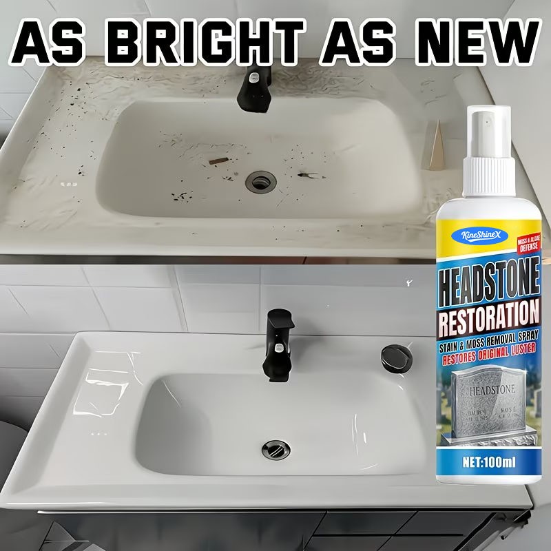 Headstone Restoration & Cleaning Spray, Stone Cleaner Gravestone Cleaning Kit
