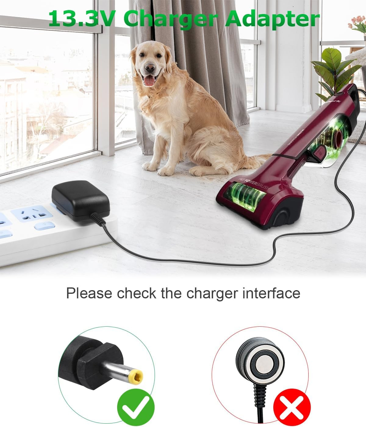 Replacement Charger for Shark Cordless Vacuum CH950 CH950C CH951 CH951C CH955 Ul