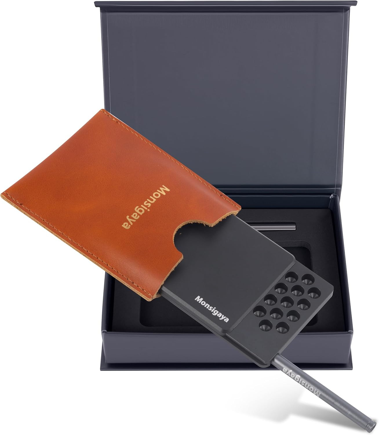 45 Compartment Metal Storage Box with Built in Metal Alloy Straw Accompanied by