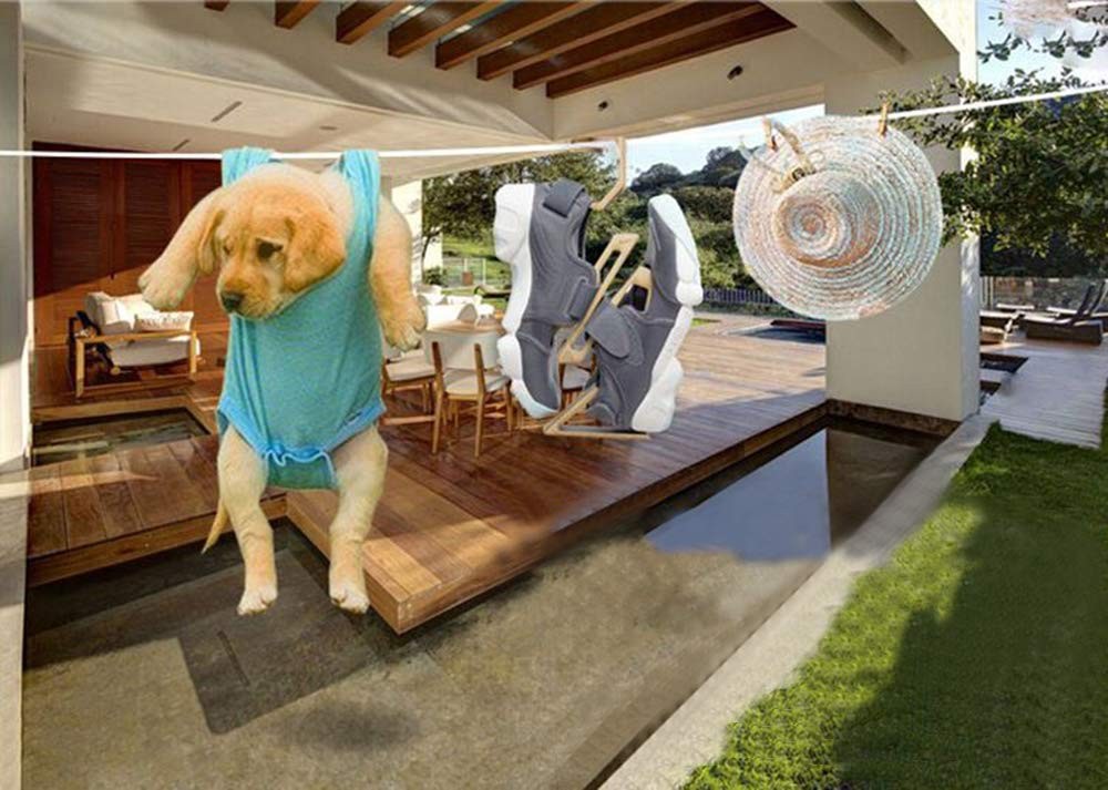 Portable Clothes Drying Rope Indoor Outdoor Adjustable Travel Clothesline