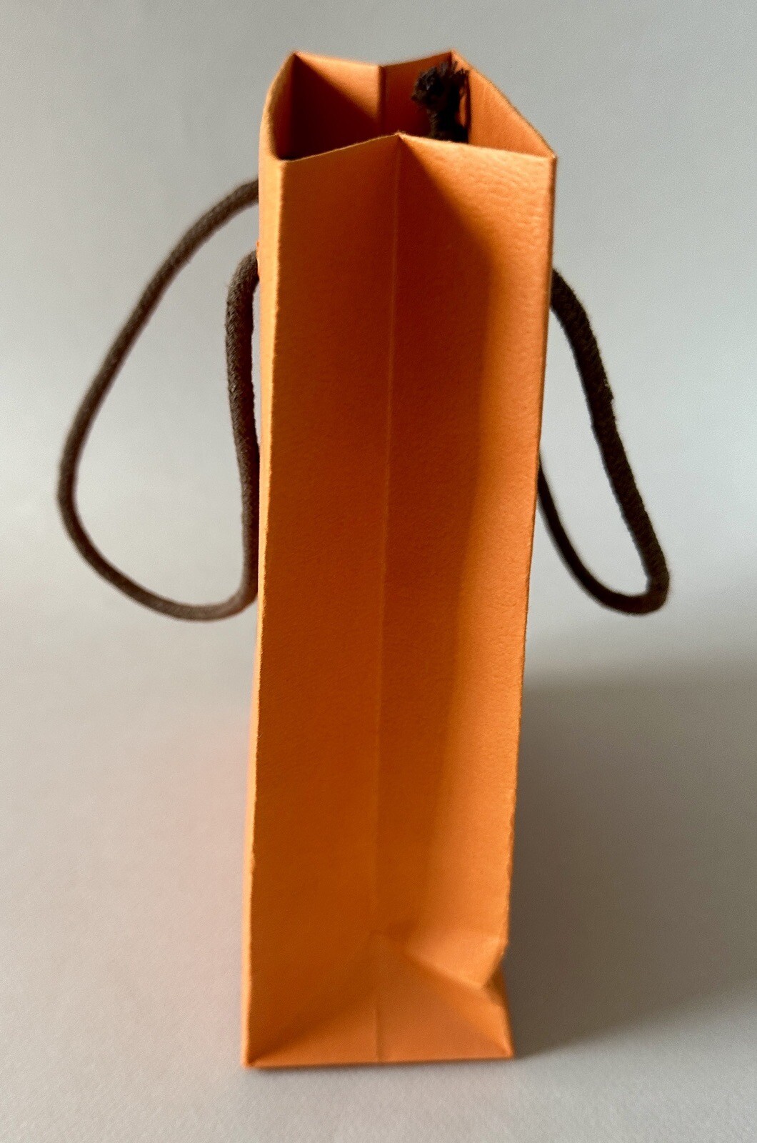 New HERMES 6 x 8.5 x 2.75 in. Orange w Logo STORE GIFT TOTE BAG Free Ship