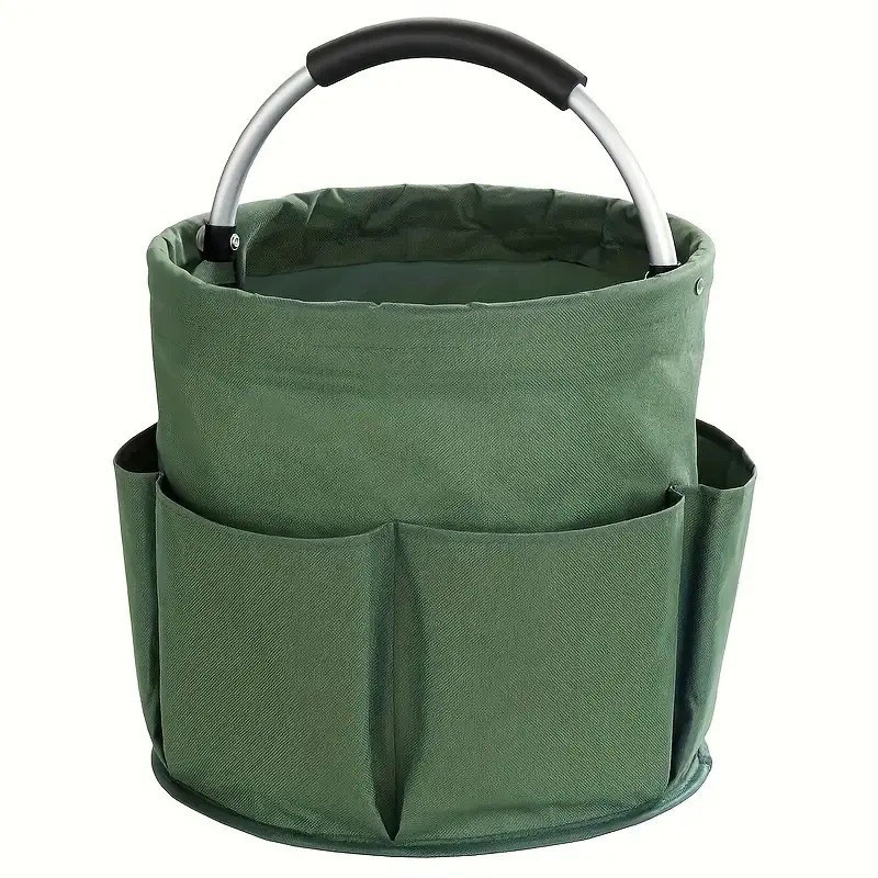 Collapsible Garden Caddy, Durable Oxford Cloth Tool Organizer with Handle