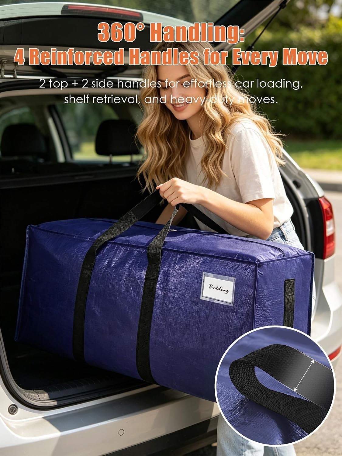 8 Pack Extra Large Heavy-Duty Moving Bags – 200LB Capacity for Safe Storage