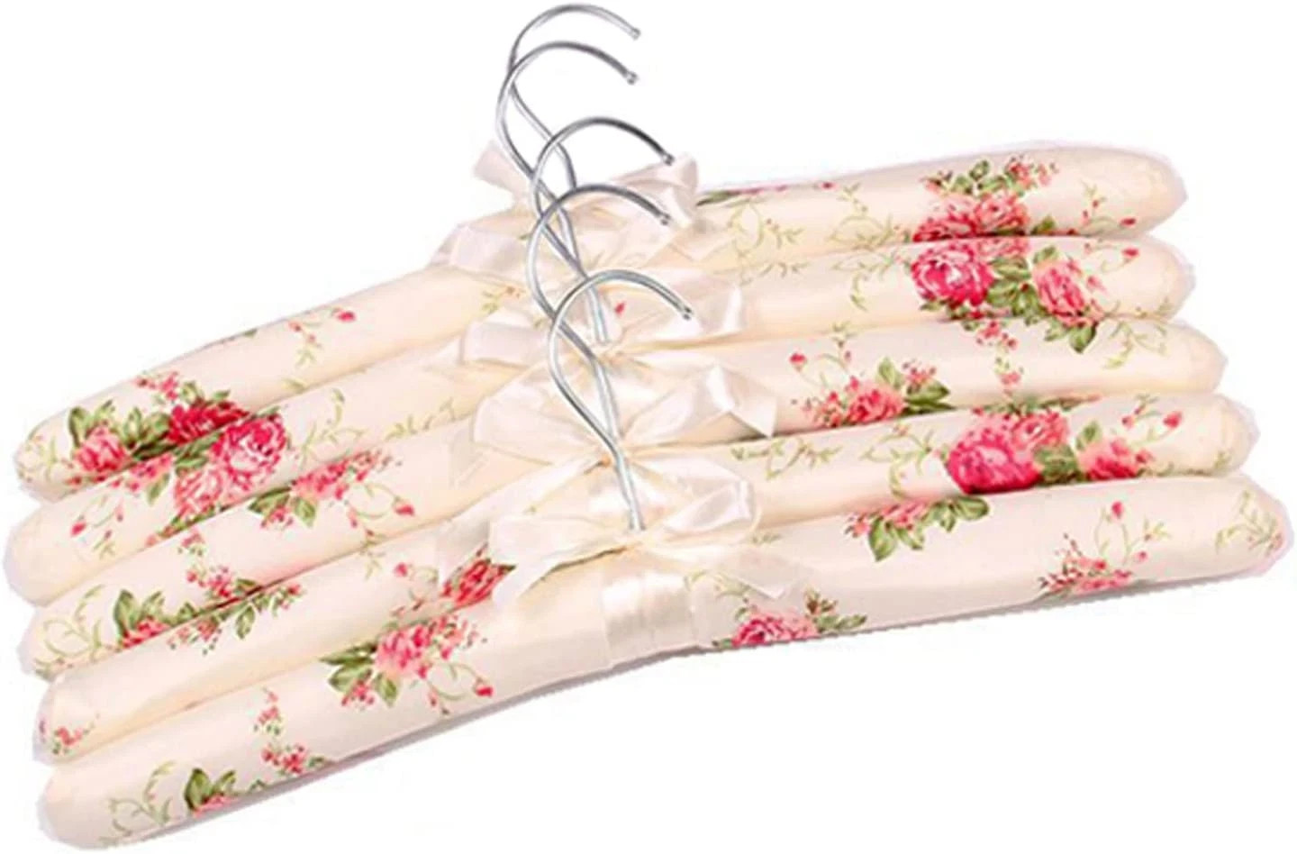 Padded Hangers for Women Sweaters – Satin Padded Hangers (Floral-5pcs)